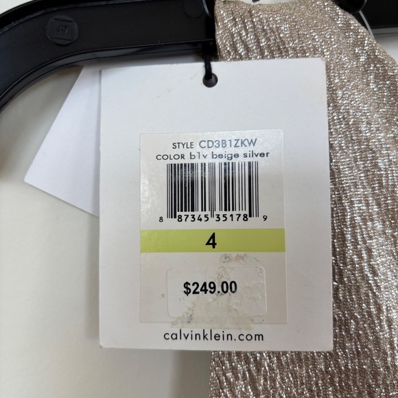 NWT PROM, FORMAL, EVENING, Calvin Klein metallic stretchy maxi dress - Picture 3 of 3